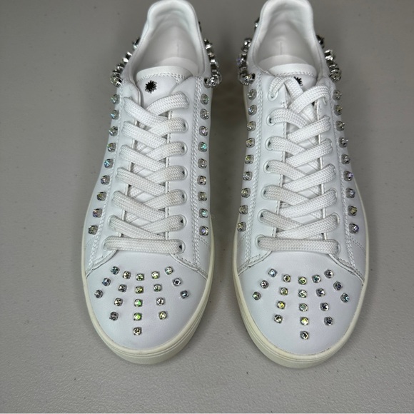 Stuart Weitzman Goldie Shine Crystal Embellished Sneakers Size 8.5 Fits a 9 - Picture 7 of 10